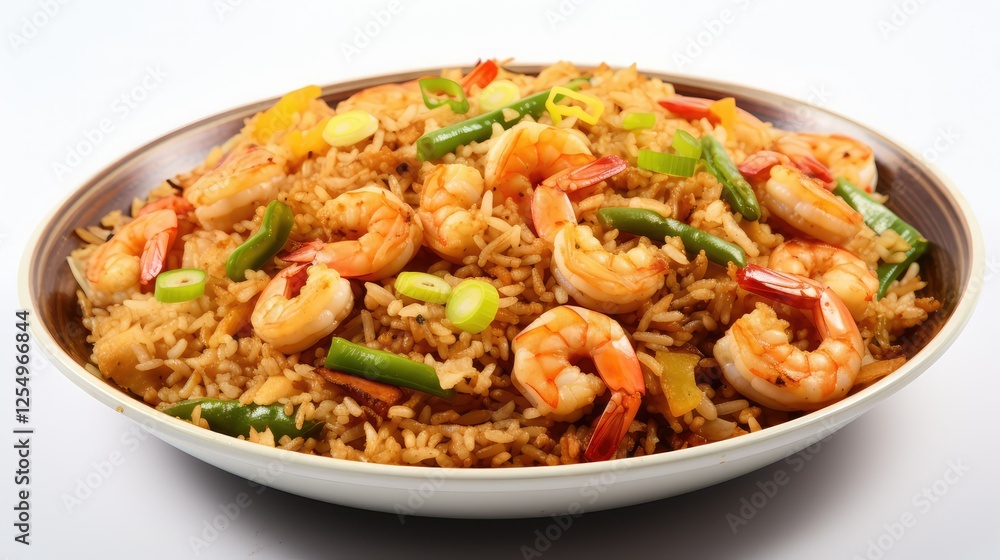 shrimp chinese food on white background shrimp chinese food on white background