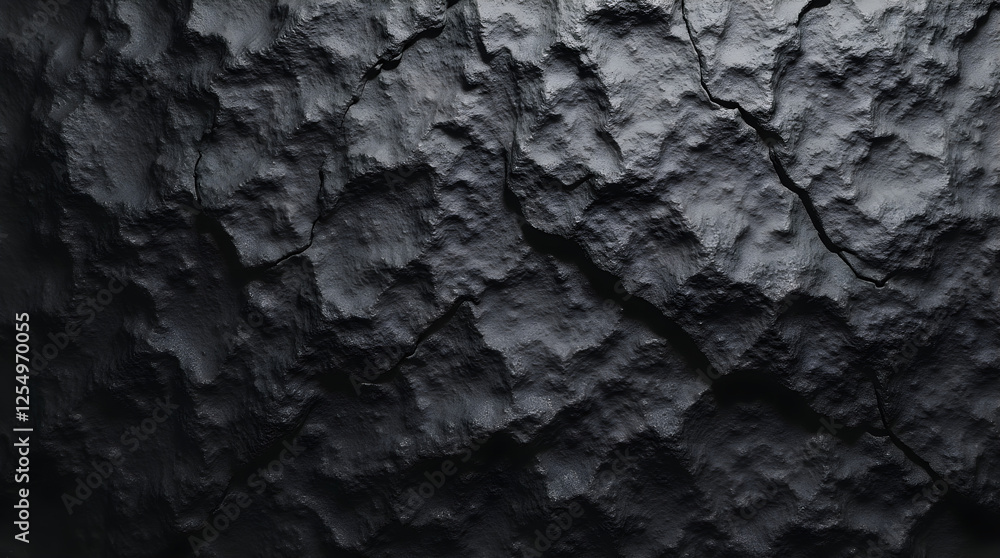 Textured Dark Gray Rock Surface: Close-Up of Rough Stone with Cracks and Bumps - Natural Rock Formation, Geology, and Mineral Texture Detail Textured Dark Gray Rock Surface: Close-Up of Rough Stone with Cracks and Bumps - Natural Rock Formation, Geology, and Mineral Texture Detail