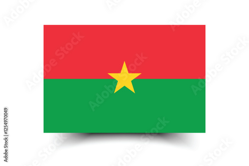 Burkina Faso flag official colors and proportion digital vector illustration.