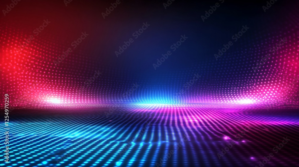 Abstract neon light background with glowing particles. Abstract neon light background with glowing particles.