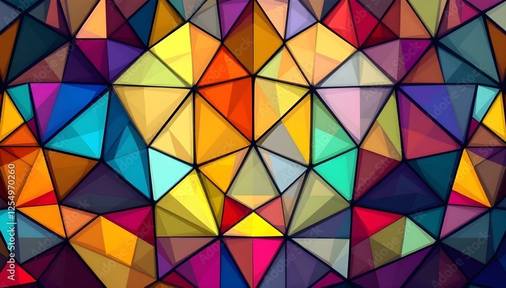 Fototapeta premium Modern geometric background, subtle polygonal shapes in different colors, modern theme, clean design backdrop, geometric background, colours background, boxes background, generated with ai