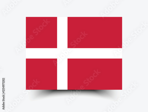 Denmark flag official colors and proportion digital vector illustration. photo