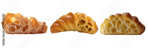 Croissant Cross Sections Transparent background photo