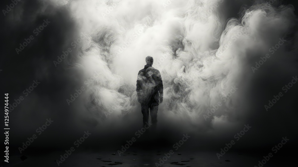 Fototapeta premium mysterious smoke black and white