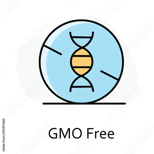 GMO Free. Icon promoting products free of genetically modified organisms for eco-conscious and natural consumers.