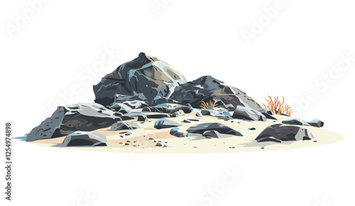 Reef rock beaches, sand seascape, transparent backgrounds, tropical coastline, ocean shore, marine life, nature scenery, summer vacation, beach landscape, coastline view, coastal environment