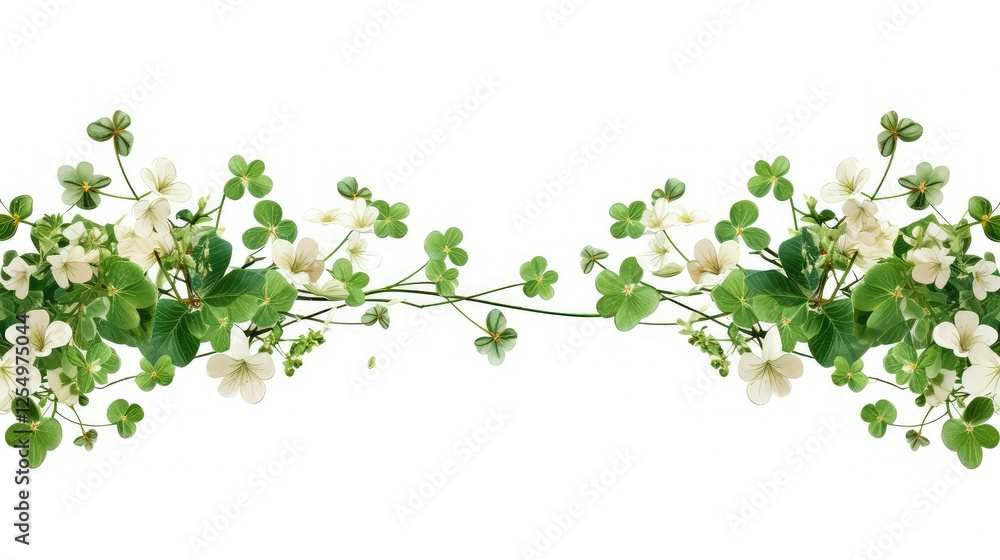 green four leaf clover border green four leaf clover border
