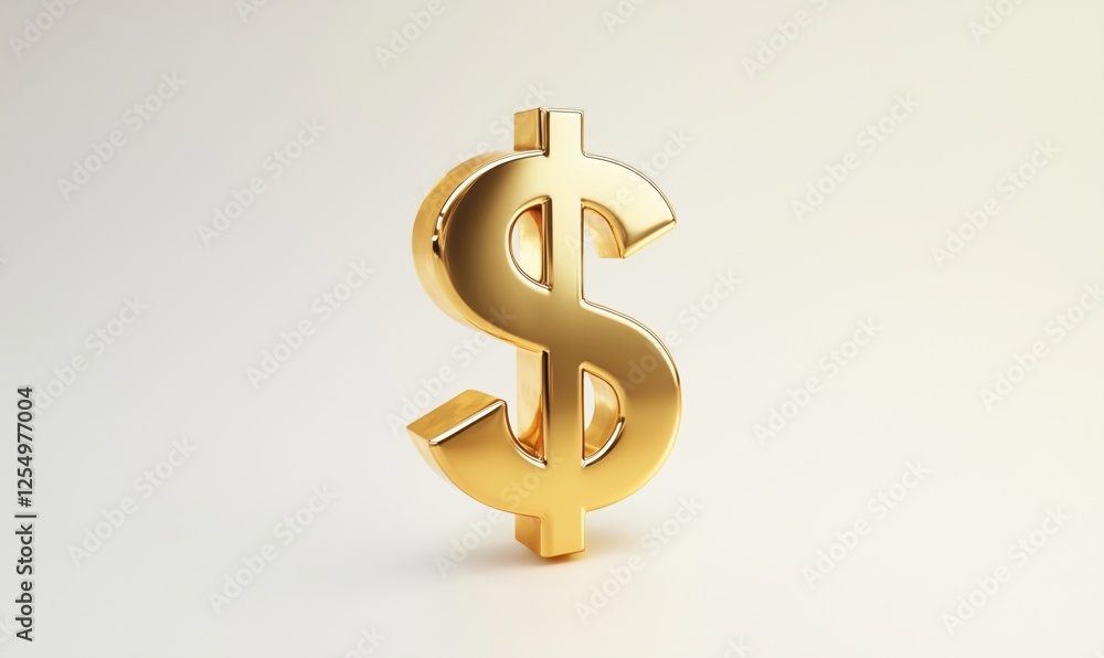 Golden dollar sign symbolizing wealth, prosperity, and financial success Golden dollar sign symbolizing wealth, prosperity, and financial success