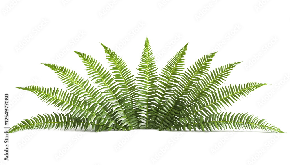 Fototapeta premium Fern Fronds Isolated On Background