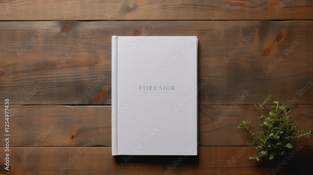 Fototapeta premium cover white book mockup