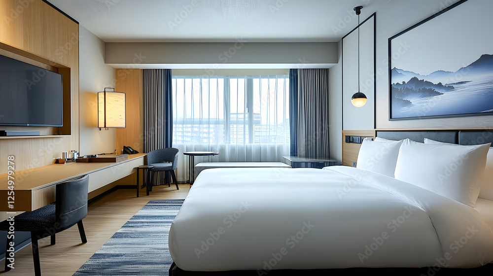 Contemporary Japanese Hotel Room Interior with Sleek Design Elements Contemporary Japanese Hotel Room Interior with Sleek Design Elements