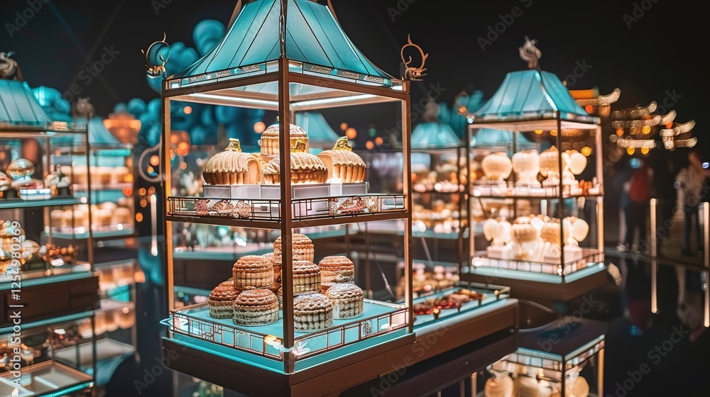 Luminous Lanterns and Delicate Mooncakes in a Serene Night Scene Embodying the Spirit of the Yuanxiao Festival Luminous Lanterns and Delicate Mooncakes in a Serene Night Scene Embodying the Spirit of the Yuanxiao Festival