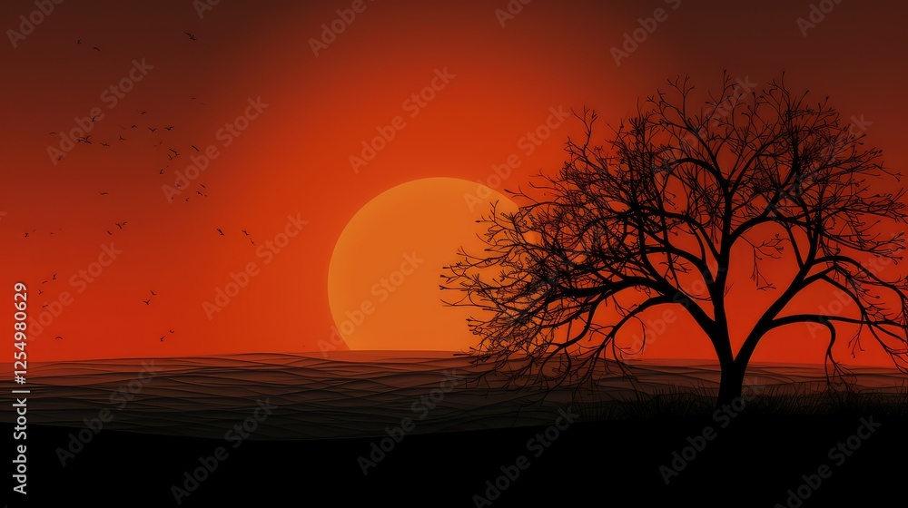 Fototapeta premium contrast orange backround