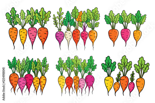 Goldens Beets vector illustration isolated on white background.