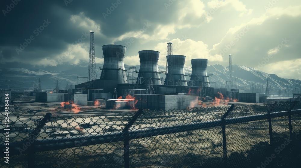 Obraz premium energy nuclear plant
