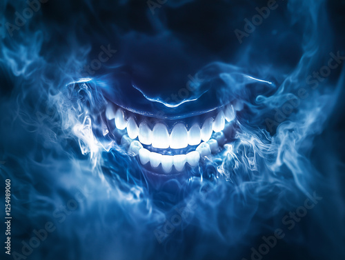 Wallpaper Mural radiant smile with perfect white teeth, surrounded by a glowing aura Torontodigital.ca