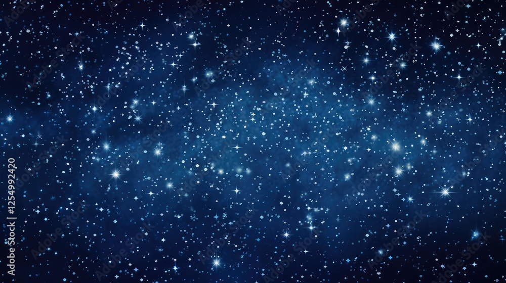 Fototapeta premium ethereal blue background with white stars
