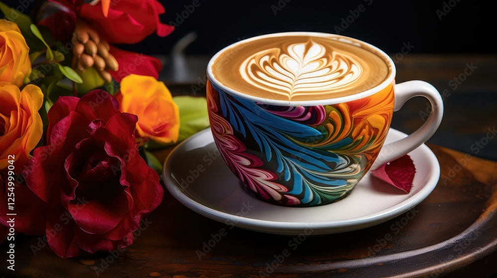 Obraz premium cremy coffee in a mug