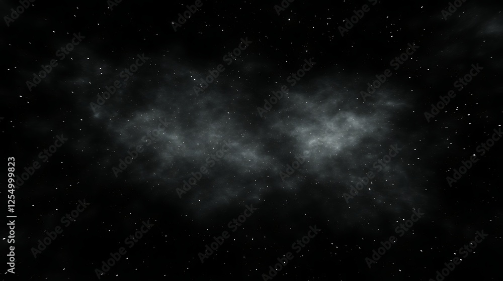 Fototapeta premium Glimmering Cosmic Nebula Galaxy Scenery with Celestial Star Dust and Distant Stars in the Night Sky