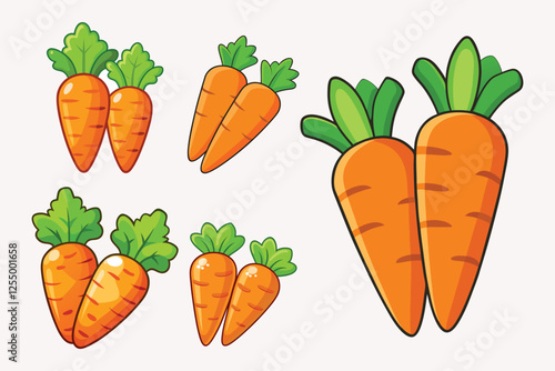 Carrot vector illustration isolated on white background.