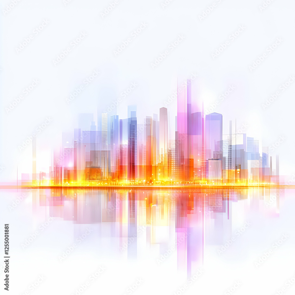 Vibrant Cityscape Illustration Vibrant Cityscape Illustration