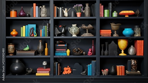 Wallpaper Mural shelf black painted wood Torontodigital.ca