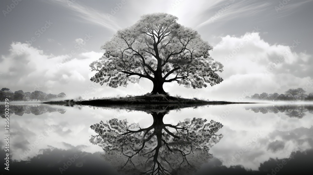text black and white photo oak tree text black and white photo oak tree