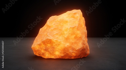 Glowing Rock Formation in Dim Lighting photo