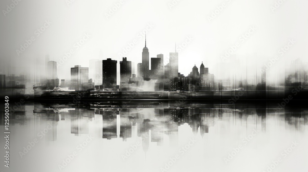 Fototapeta premium blurred abstract black and white