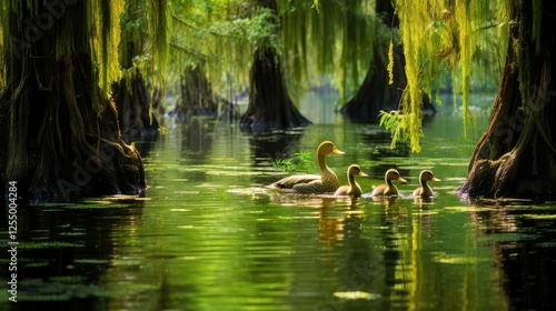 roots cypress tree swamp photo