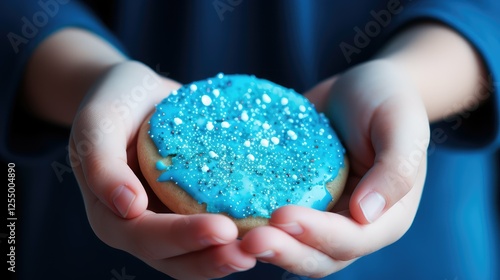 Wallpaper Mural festive blue sprinkles Torontodigital.ca