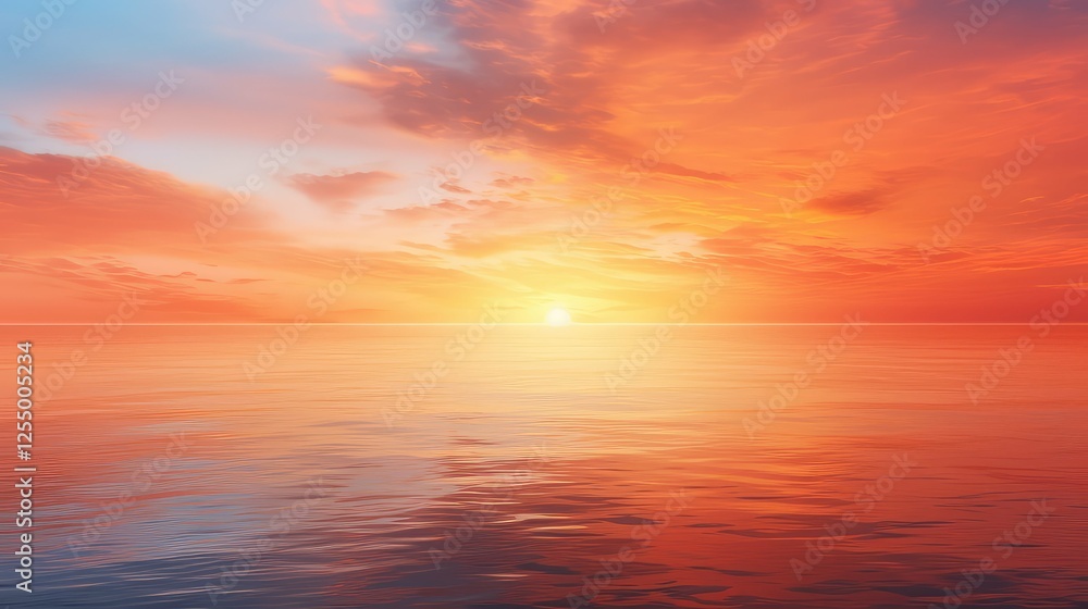 Fototapeta premium tranquility red orange yellow gradient