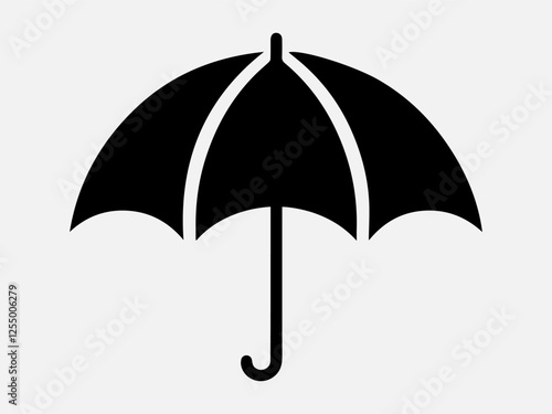 Umbrella Silhouette Vector Illustration