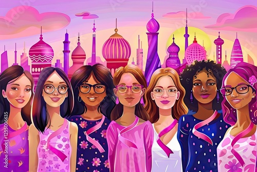 Breast Cancer Awareness Month event in a virtual reality setting