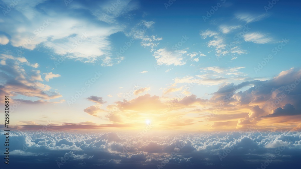 Obraz premium landscape blue header