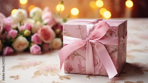 floral gift box bow