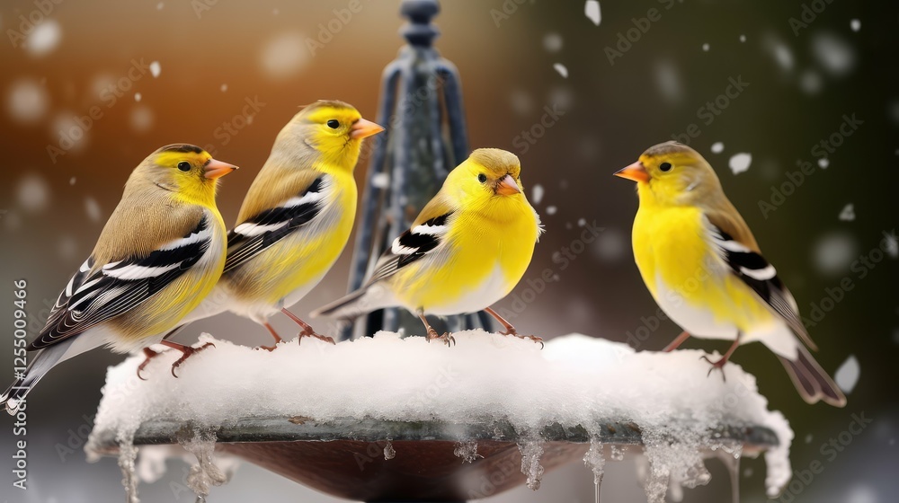 Fototapeta premium colors american gold finch