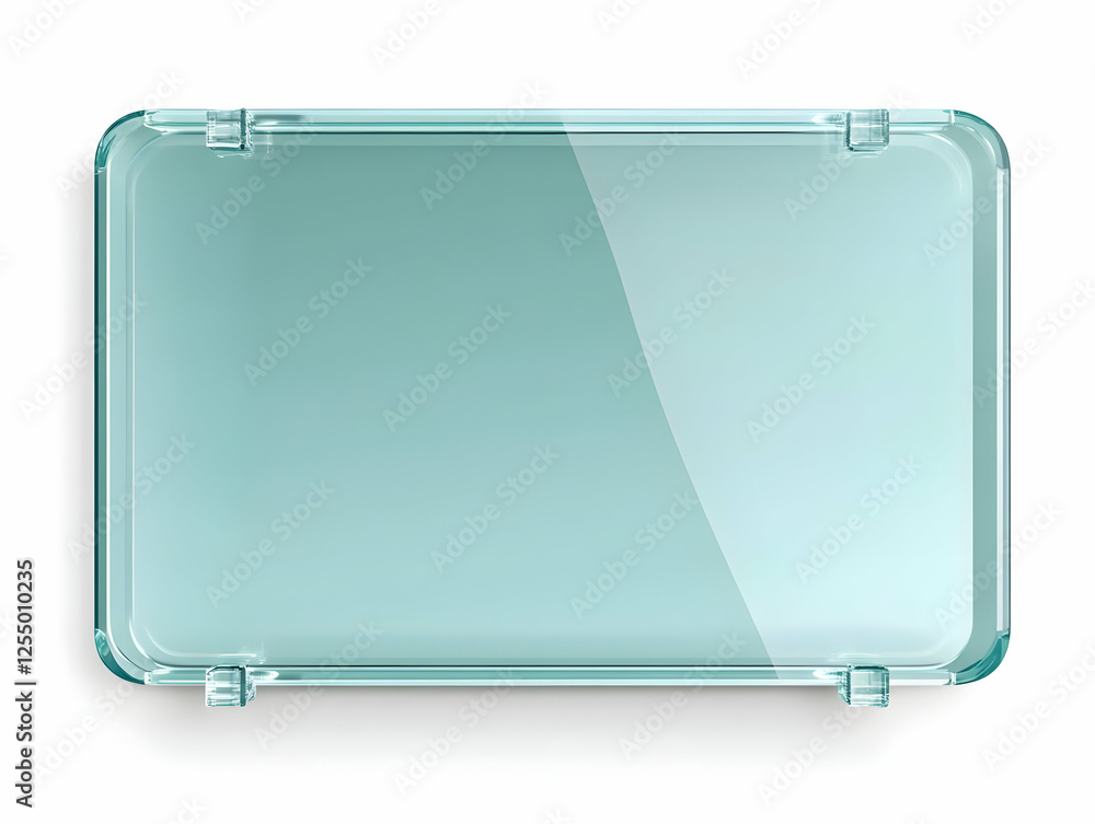 3D Render Teal Glass Panel Background 3D Render Teal Glass Panel Background