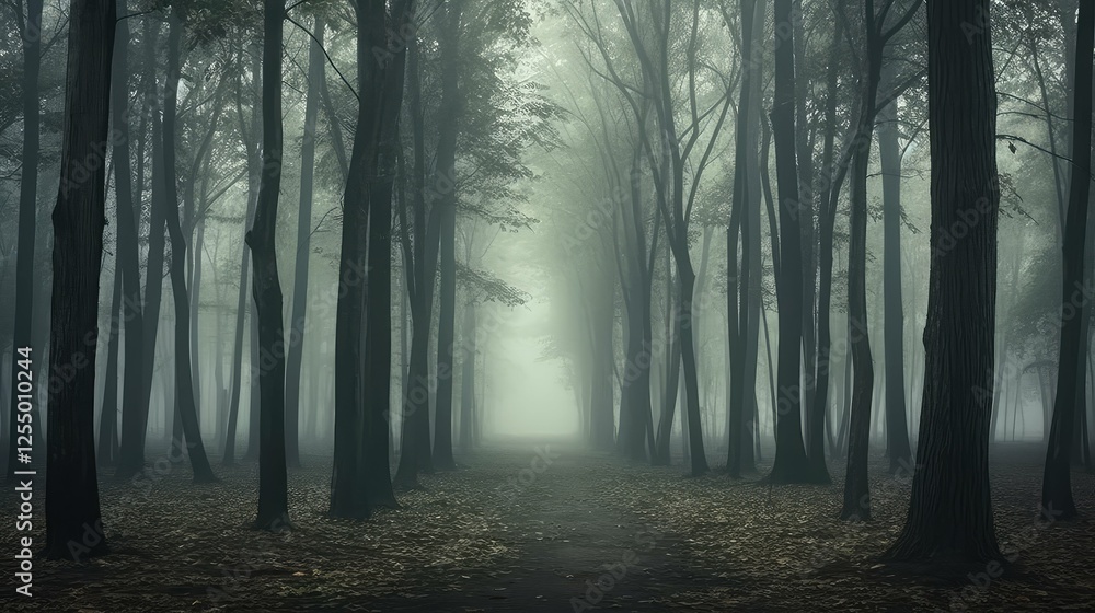 Fototapeta premium haze foggy trees