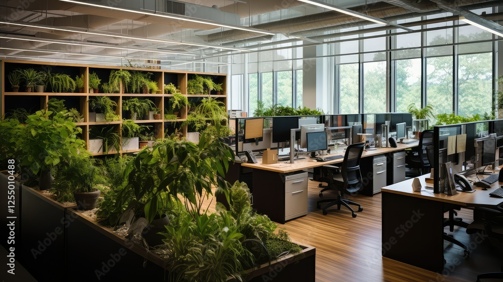 Naklejka premium recycled commercial office space