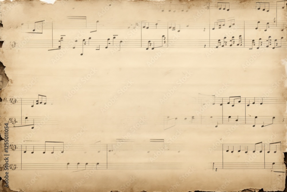Fototapeta premium Musical note backgrounds paper old.