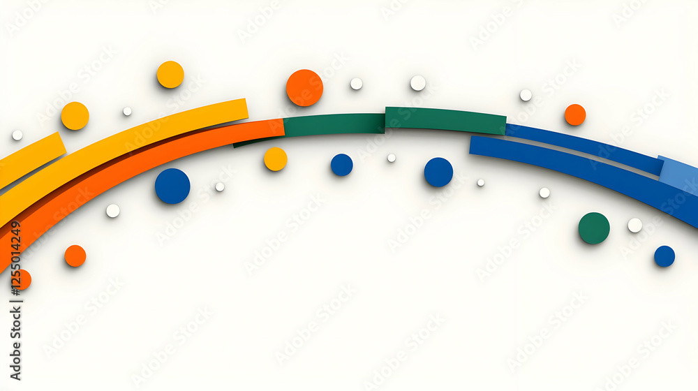 Abstract 3D Background with Colorful Curves Abstract 3D Background with Colorful Curves