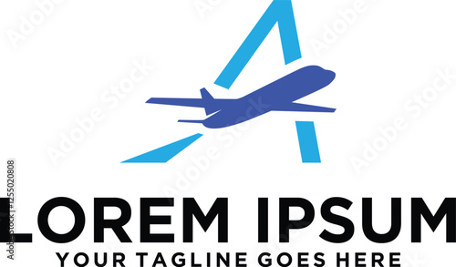 Aviation School Airplane logo design