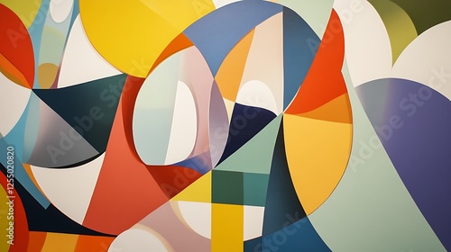 Abstract Colorful Geometric Shapes photo