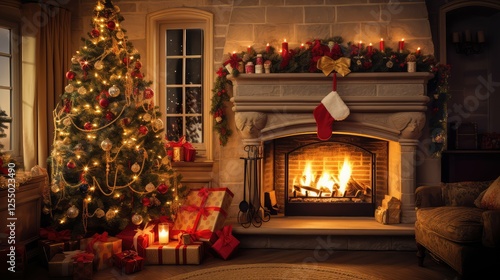 Wallpaper Mural cozy christmas decor house Torontodigital.ca