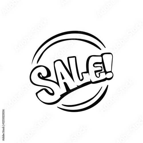 Sale announcement in a circular design