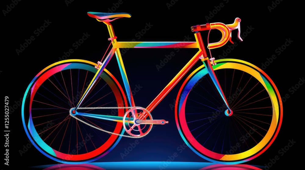 Fototapeta premium shades road bike outline