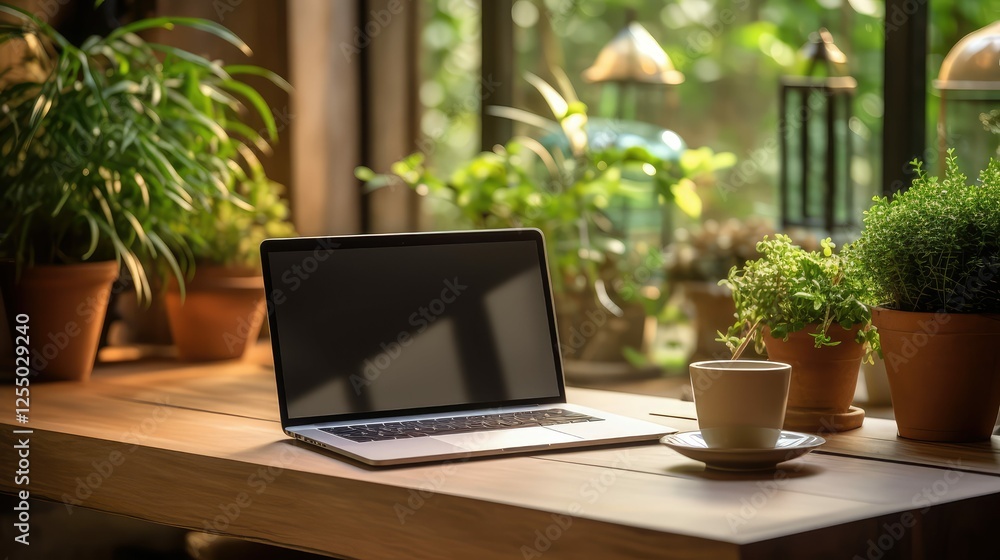 rustic laptop wood desk