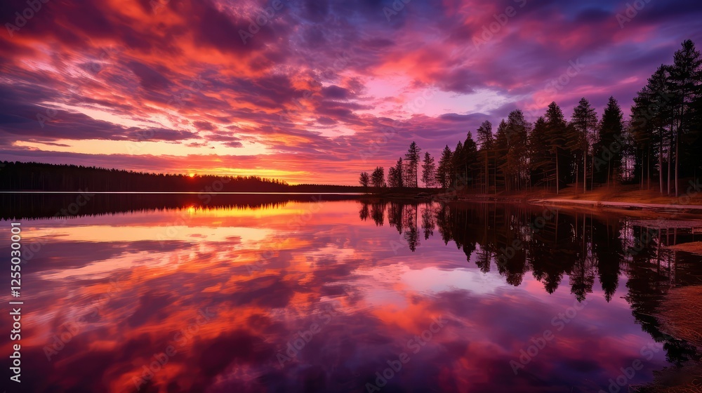 Obraz premium sky orange sunrise