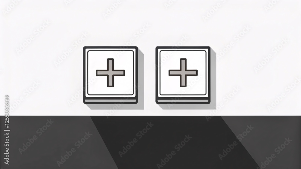 Interactive user interface elements modern digital workspace graphic design minimalistic environment top-down view user engagement concept Interactive user interface elements modern digital workspace graphic design minimalistic environment top-down view user engagement concept